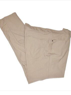 Kirkland Performance 5 Pocket Straight Leg Polyester Travel Pants Beige 36 X 32